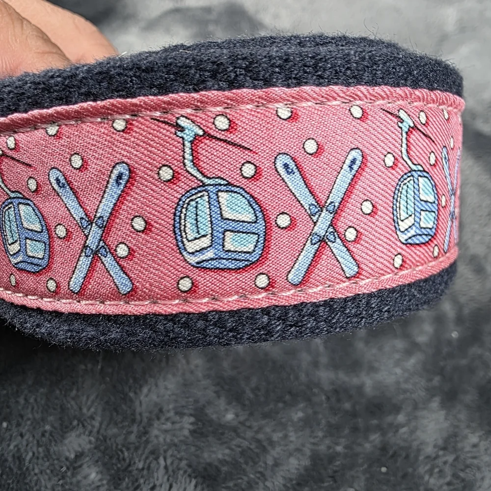 VINEYARD VINES Size 34 Pink Navy Belt Gondola Brown Leather